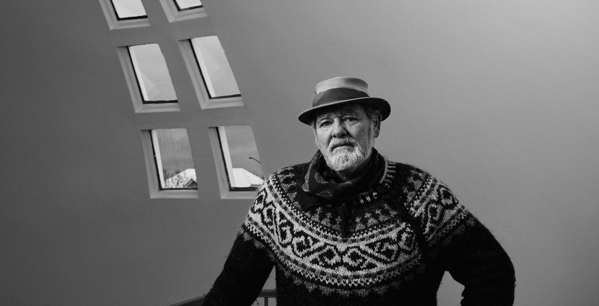 Finnur Arnar with work in progress in Ásmundarsafn